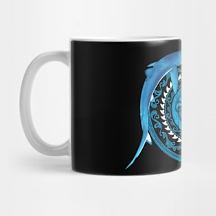 Blue shark tiki Mug